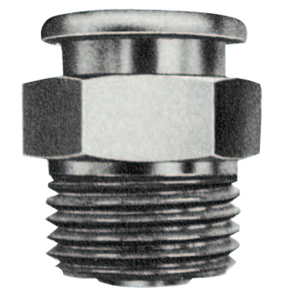 Button Head Fittings, Straight, 1 1/16 in, Male/Male, 1/2 in (NPTF) 025-1820-1
