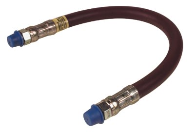 Grease Gun Extension Hose, 24 in L, Elastomeric, 1/8 in NPTF(M), 4,800 psi, Orange 025-317850-2