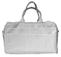 Gear 24 Pocket Canvas Tote, 15 in L x 5.5 in W x 8.75 in H, Natural 039-73110