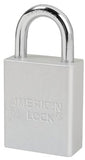 Solid Aluminum Padlocks, 1/4 in Dia, 1 in L X 3/4 in W, Black 045-A1105BLK