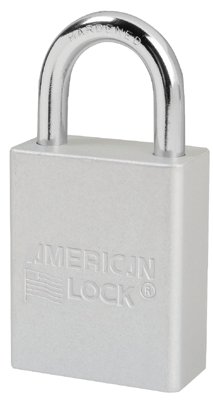 Solid Aluminum Padlocks, 1/4 in Dia, 1 in L X 3/4 in W, Blue 045-A1105BLU