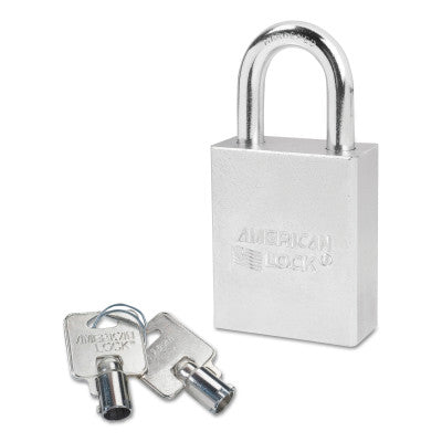 Steel Padlocks (Square Body w/Tubular Cylinder), 5/16 in Diam., 1 1/8 in Long 045-A7200