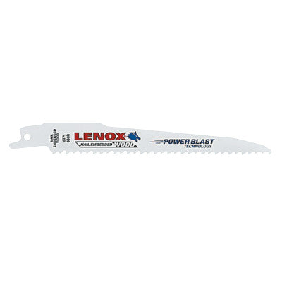 Wood Bi-Metal Reciprocating Saw Blade, 12 in L x 3/4 in W x 0.050 in Thick, 6 TPI, 5 EA/PK 433-20585156R
