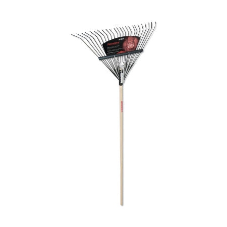 Steel Leaf Rake, 17 in W, 24 Tine, 54 in American Hardwood Handle 760-2911200