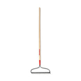 Bow Rake, Steel, 15 Tines, 60 in Straight Fiberglass Handle with Mid/End Cushion Grips 760-2853900