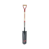 Drain Spade, 5.75 in W x 16 in L, Round Pointed, 23.5 in Straight Hardwood Handle, D-Grip 027-2597400