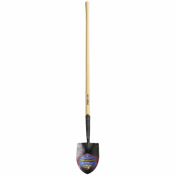 J-450 Series PONY Shovel, 9 in W x 11.5 in L Blade, 47 in L Straight, White Ash, Deep Bowl Irrigation Shovel, 4.5 in Lift 027-1259700