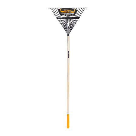Steel Leaf Rake, 22 Steel Blade, 54 in Hardwood Handle with Cushion End Grip 760-2604512