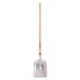 Aluminum Scoop, 13.5 in L x 11 in W Blade, #2 General Purpose, 46 in L North American Hardwood Straight Handle 760-79806