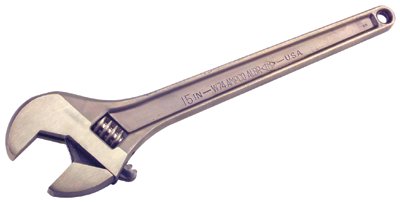 Adjustable End Wrenches, 12 in L, 1-1/2 in Opening, Corrosion Resistant 065-W-73