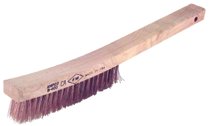 Scratch Brushes, 13 3/4 in, 4 X 19 Rows, Curved Handle 065-B-400