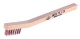 Scratch Brush, 7-7/8 in L, 3 X 7 Rows, Wood Toothbrush Style Handle 065-TB-10
