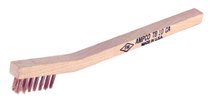 Scratch Brush, 7-7/8 in L, 3 X 7 Rows, Wood Toothbrush Style Handle 065-TB-10