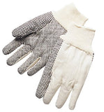 Cotton/Polyester Corded Double-Palm with Nap-In Finish Gloves, Knit Wrist, Hi-Vis Orange, Large 101-1060OR