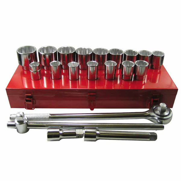 21-Pc Socket Set, 3/4 in, 12 Point, SAE 103-07-880