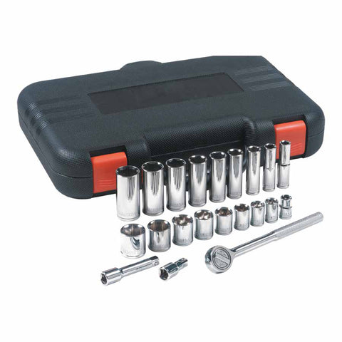 22 Piece Standard and Deep Socket Sets, 3/8 in, 6 Point 103-07-846
