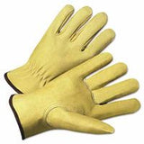 Premium Grain Pigskin Driver Gloves, Large, Unlined, Beige 101-4800L