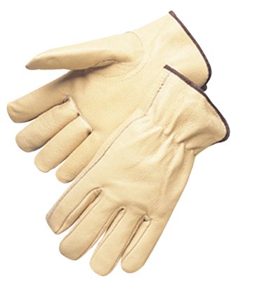 Standard Grain Pigskin Driver Gloves, Medium, Unlined, Tan 101-4900M