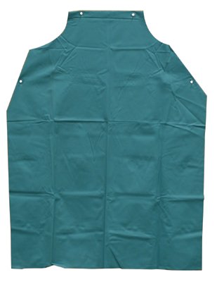 Bib Apron, 45 in X 35 in, Vinyl, Green 101-AG-100