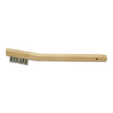 Chipping Hammer Brush, 3 x 7 Rows, Stainless Steel Wire, Bent Wood Handle 102-BW-189