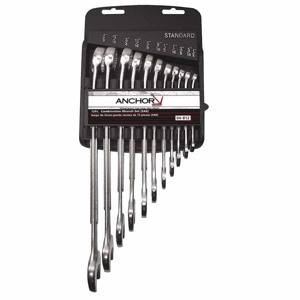 Combination Wrench Set, 11 Piece, 12 Points, SAE 103-04-812
