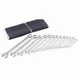 15 Piece Combination Wrench Set, 12 Points, SAE, Nickel Chrome Plated Finish 103-04-814