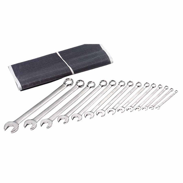 15 Piece Combination Wrench Set, 12 Points, SAE, Nickel Chrome Plated Finish 103-04-814