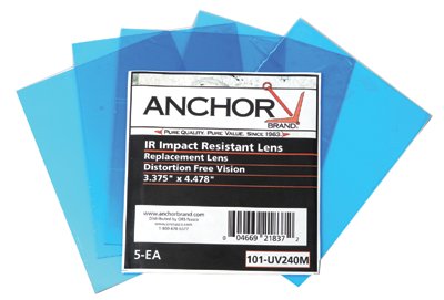 Cover Lens, 100% Polycarbonate, Miller, Outside Cover Lens, 12 7/8 in x 1 1/2 in 101-UV240M