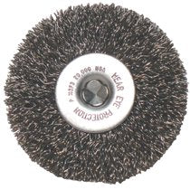 Crimped Wheel Brush, 3 in D, .008 in Carbon Steel Wire 102-CFX-3