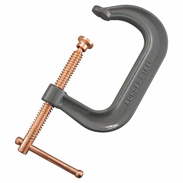 Drop Forged C-Clamp, Sliding Pin Handle, 3-1/4 in Throat Depth, 4 in L 102-404C