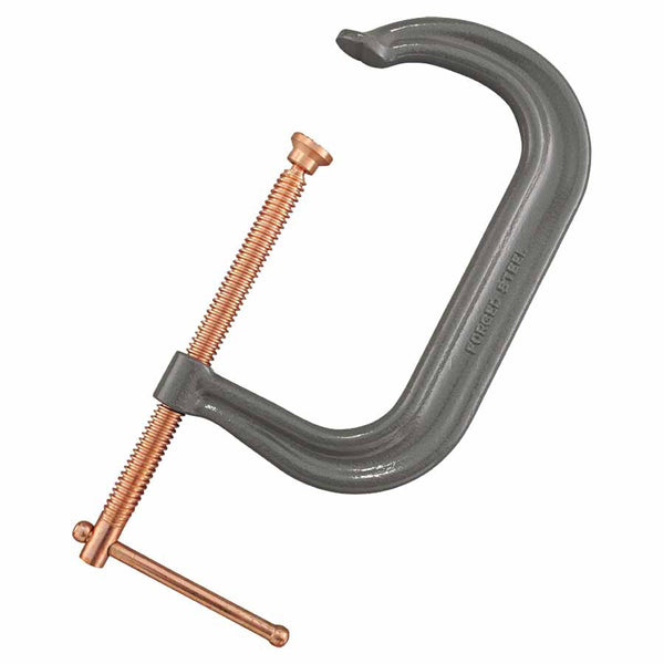 Drop Forged C-Clamp, Sliding Pin Handle, 5 in Throat Depth, 8 in L 102-408C