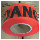 Economy Barrier Tape, 3 in x 1000 ft, Red, Danger 101-R10003