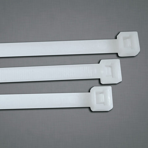 General Purpose Cable Ties, 120 lb Tensile Strength, 12 in L, Natural, 100 Ea/Bag 102-12120N