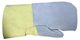 High Heat Wool-Lined Kevlar Mittens, Yellow/Gray, Large 101-K-38WL