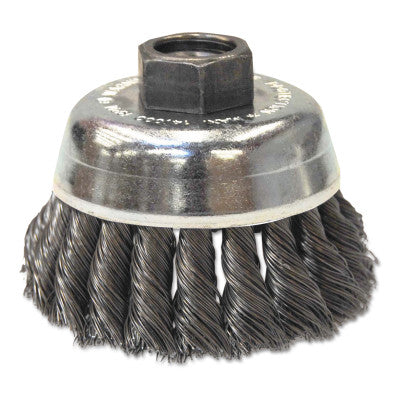 Knot-Style Cup Brushes, 2 3/4 in Dia., 0.014 in Stainless Steel, 5/8 in - 11 Arbor 102-BW-9420-BULK