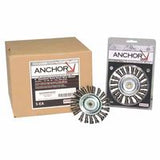 Knot Wheel Brushes, 4 in D, 1/2 in Face, 0.014 in Carbon Steel Wire 102-4K125