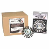 Knot Wheel Brushes, 4 in D, 1/2 in Face, 0.014 in Carbon Steel Wire 102-4K125