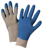 Latex Coated Gloves, Large, Blue/Gray 101-6030-L