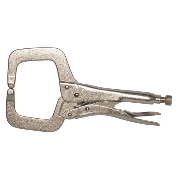 Locking C-Clamp, 2.625 in Throat Depth, 11 in OAL, Chrome, 3-3/4 in Opening Size 100-AB-11RI