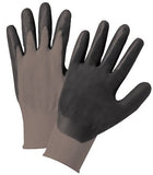Nitrile Coated Gloves, 2X-Large, Black/Gray 101-6020-XXL