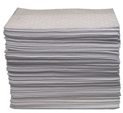 Oil-Only Sorbent Pad, Heavy-Weight, Absorbs 34 gal, 15 in x 17 in 103-AB-BPO200