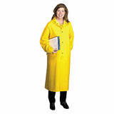 48 in Raincoat with Detachable Hood, 0.35 mm, PVC over Polyester, Yellow, X-Large 101-9010-XL