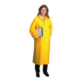 48 in Raincoat with Detachable Hood, 0.35 mm, PVC over Polyester, Yellow, Large 101-9010-L