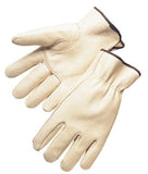 Premium Grain Goatskin Driver Gloves, Large, Unlined, White 101-4200-L
