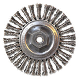 Stainless/Aluminum Cleaning Stringer Bead Wheel Brush, 4 x 3/16, 0.02, 3/8 - 24 102-BW-9845