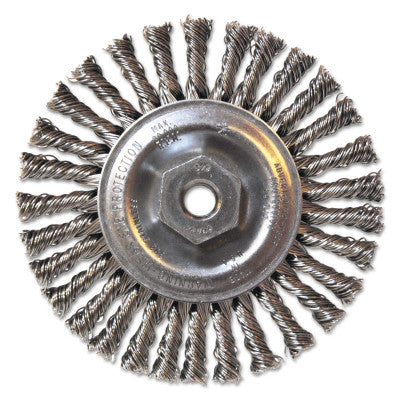 Stainless/Aluminum Cleaning Stringer Bead Wheel Brush, 4 x 3/16, 0.02, 3/8 - 24 102-BW-9845