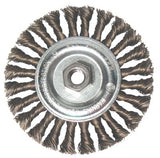 Standard Twist Knot Wheel, 6 in D x 6 in W, 0.023 in Carbon Steel Wire 102-6T58