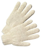 7-ga Standard Weight Seamless String-Knit Gloves, Large, Knit Wrist, Natural 101-6700
