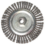 Stringer Bead Wheel Brush, 6 in D x 6 in W, 0.02 in Carbon Steel Wire 102-6S58