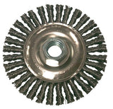 Stringer Bead Wheel Brush, 7 in D x 3/6 in W, 0.02 in, Carbon Steel 102-7S58